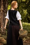 Cotton vest "Franziska" black S
