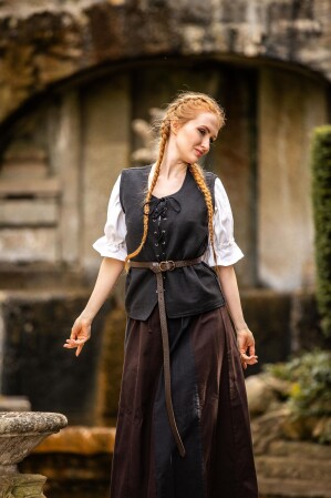 Gilet en coton "Franziska" Noir M