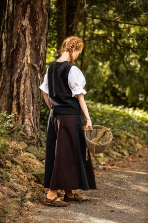 Gilet in cotone "Franziska" Nero L