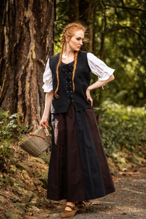 Cotton vest "Franziska" black XL