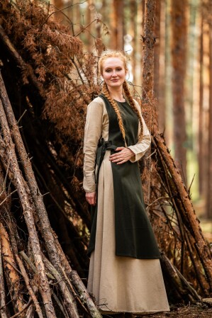 Medieval dress "Magdalena" green S/M