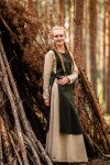 Medieval dress "Magdalena" green S/M