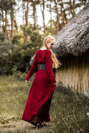 Sottovestito vichingo semplice "Scarlet" Rosso XS