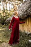 Sottovestito vichingo semplice "Scarlet" Rosso XS