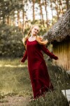 Sottovestito vichingo semplice "Scarlet" Rosso XS