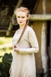 Sottoveste vichinga liscia "Scarlet" color canapa L