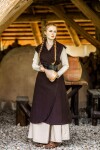 Schlichtes Wikinger Unterkleid "Scarlet" Hanffarben XS