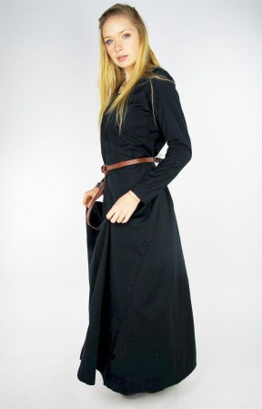 Sottoveste vichinga liscia "Scarlet" Nero L
