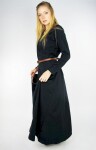 Sottoveste vichinga liscia "Scarlet" Nero L