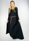 Sottoveste vichinga liscia "Scarlet" Nero M