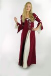 Robe à manches de trompette "Larissa Rouge/Ècru XXXL