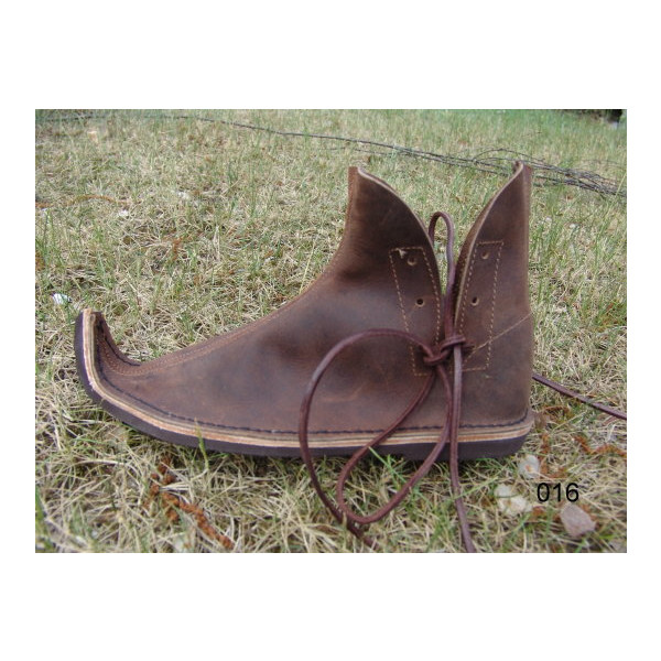 016 Zapato de pico de cuero nubuck - Marrón