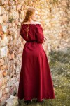 Bodenlanges Kurzarmkleid "Melisande" Rot XXL