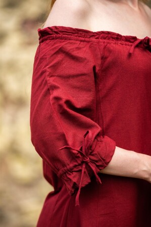 Floor-length short sleeve dress "Melisande" Red L