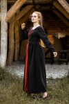 Vestido medieval "Medusa" Negro/Rojo L