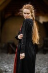 Robe médiévale "Medusa" Noir/Rouge M