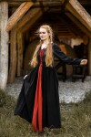 Abito medievale "Medusa" Nero/Rosso S