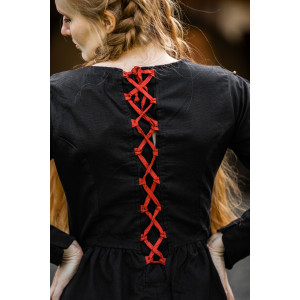 Robe médiévale "Medusa" Noir/Rouge XS