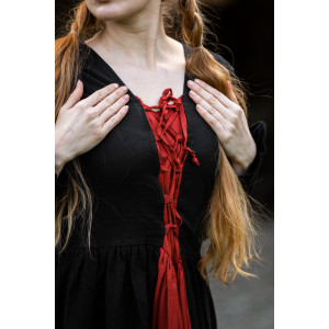 Robe médiévale "Medusa" Noir/Rouge XS