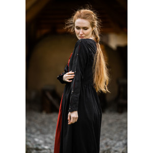 Vestido medieval "Medusa" Negro/Rojo XS