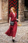 Robe dété "Denise" Rouge/Ècru XXL