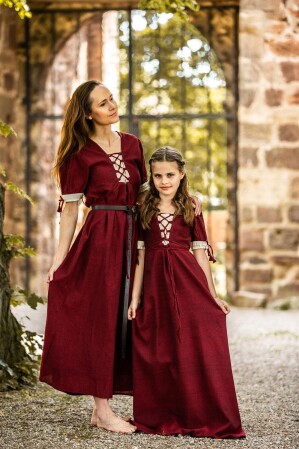 Sommerkleid "Denise" Rot/Natur XXXL
