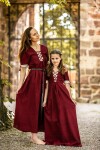 Summer dress "Denise" Red/Natural XXXXL