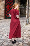 Vestido de verano "Denise" Rojo/Natural XXXXXL