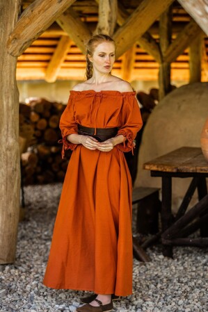 Robe à manches courtes "Melisande" Rust M
