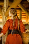 Robe à manches courtes "Melisande" Rust M