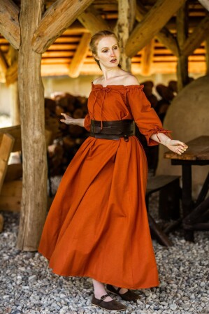 Robe à manches courtes "Melisande" Rust S