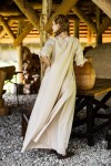 Vestido de manga corta hasta el suelo "Melisande"  Cáñamo XXXL