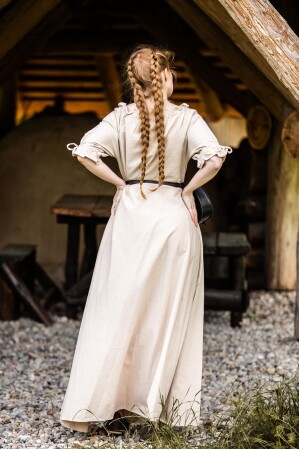 Robe à manches courtes "Melisande" Chanvre L