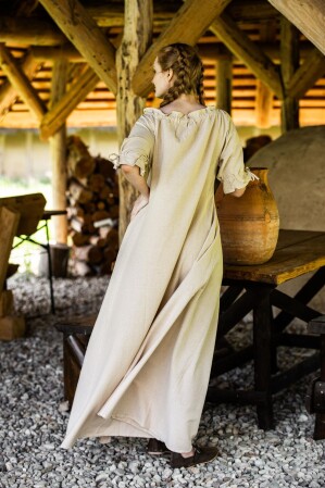 Robe à manches courtes "Melisande" Chanvre M