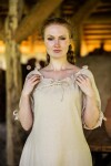 Robe à manches courtes "Melisande" Chanvre M