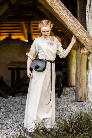 Robe à manches courtes "Melisande" Chanvre S