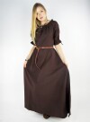 Floor-length short sleeve dress "Melisande" Brown XS