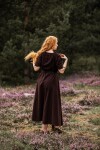 Floor-length short sleeve dress "Melisande" Brown XS