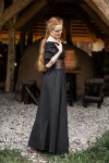 Vestido de manga corta "Melisande" Negro XL