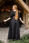 Vestido de manga corta "Melisande" Negro XL