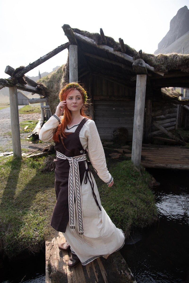 Wikinger-Überkleid "Aleiga" Braun S/M