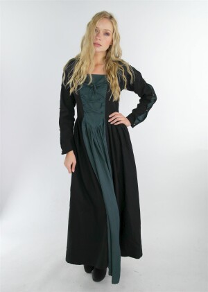 Robe médiévale "Medusa" Noir/Bleu S