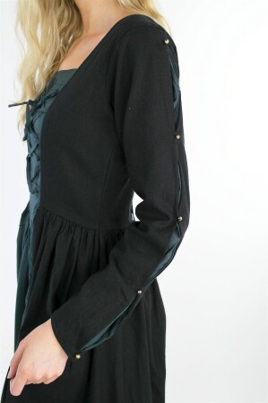 Robe médiévale "Medusa" Noir/Bleu S