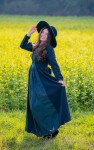 Mittelalterkleid "Medusa" Schwarz/Blau XS