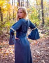 Vestido medieval con borde "Sophie" Azul XL