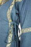 Vestido medieval con borde "Sophie" Azul S