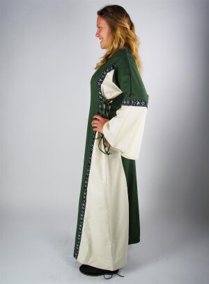Medieval dress with border "Sophie" green/Natural XXL