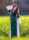Medieval dress with border "Sophie" green/Natural XXL