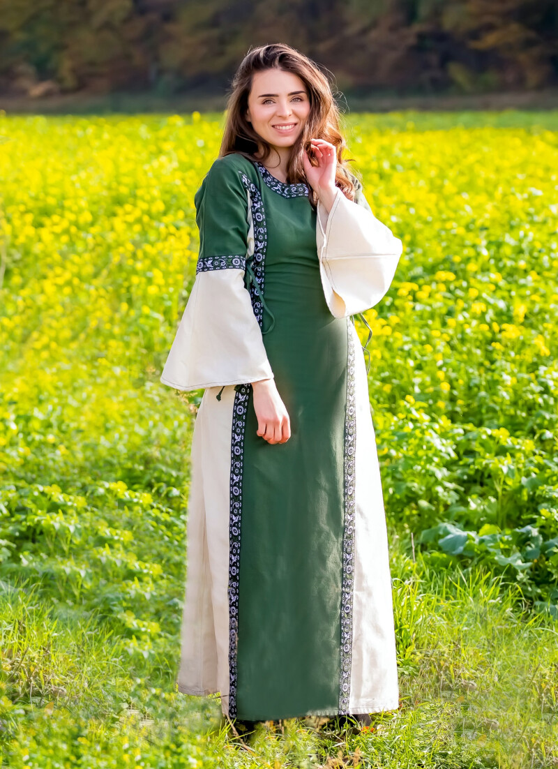Mittelalterkleid mit Bordüre "Sophie" Gr&uuml