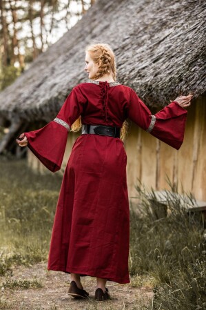 Abito medievale con bordo "Sophie" Rosso L